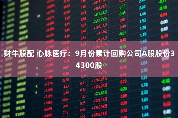 财牛股配 心脉医疗：9月份累计回购公司A股股份34300股