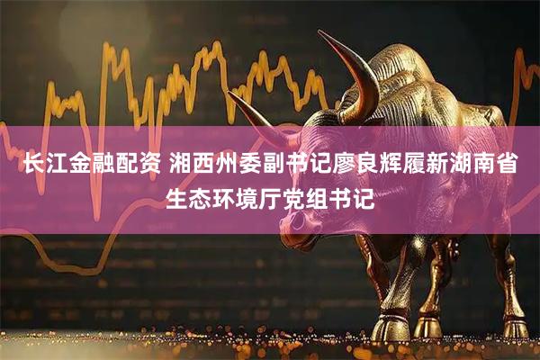 长江金融配资 湘西州委副书记廖良辉履新湖南省生态环境厅党组书记